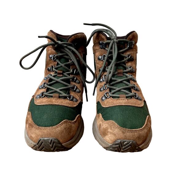 Merrell Men's 9 Ontario 85 Mid Waterproof Hiking Trail Boots Lace Up Brown Green - Picture 3 of 6